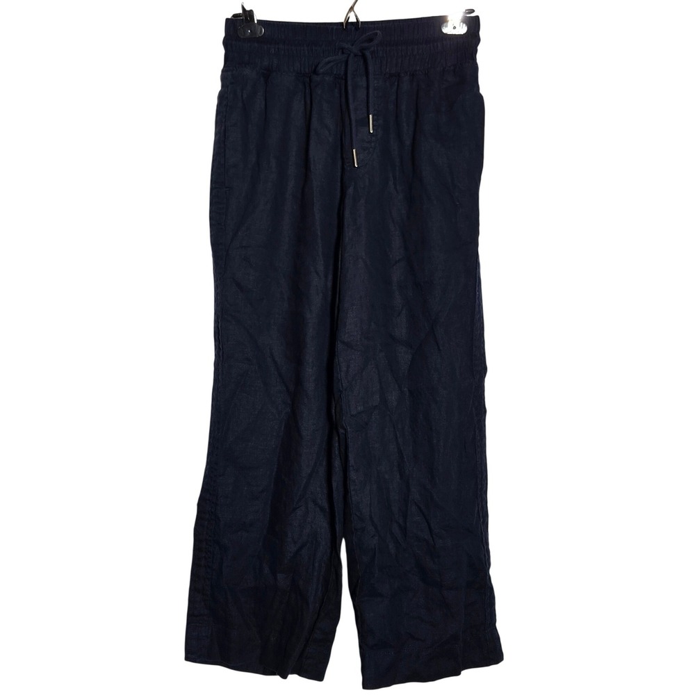 Quince 100% European Linen Wide Leg Pants XS Coastal Pull On Quiet Luxury Lounge